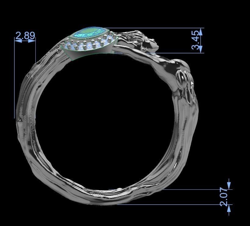 Daphne ring -orginal design from myth 3D print model_7