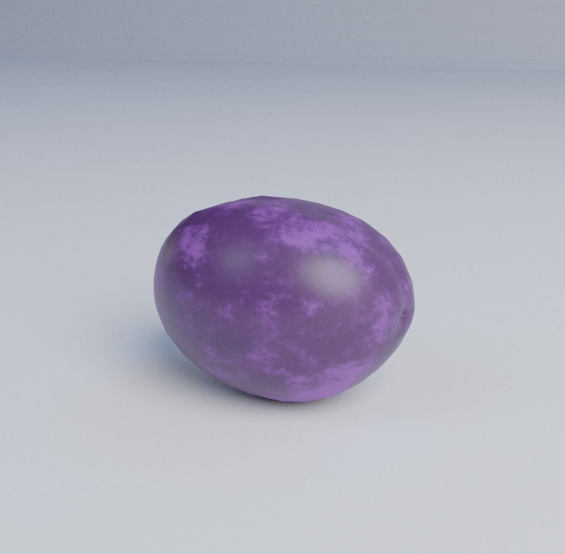 Plum fruit 3D model_3