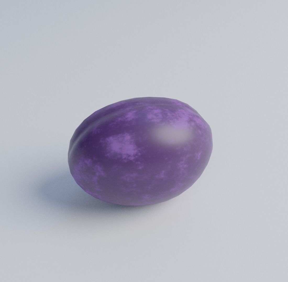 Plum fruit 3D model_1