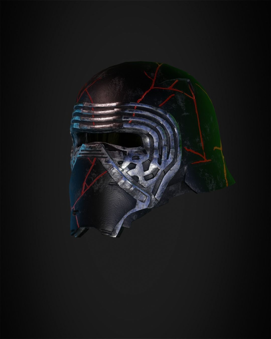 Star Wars Kylo Ren Helmet from for Cosplay 3D print model_2