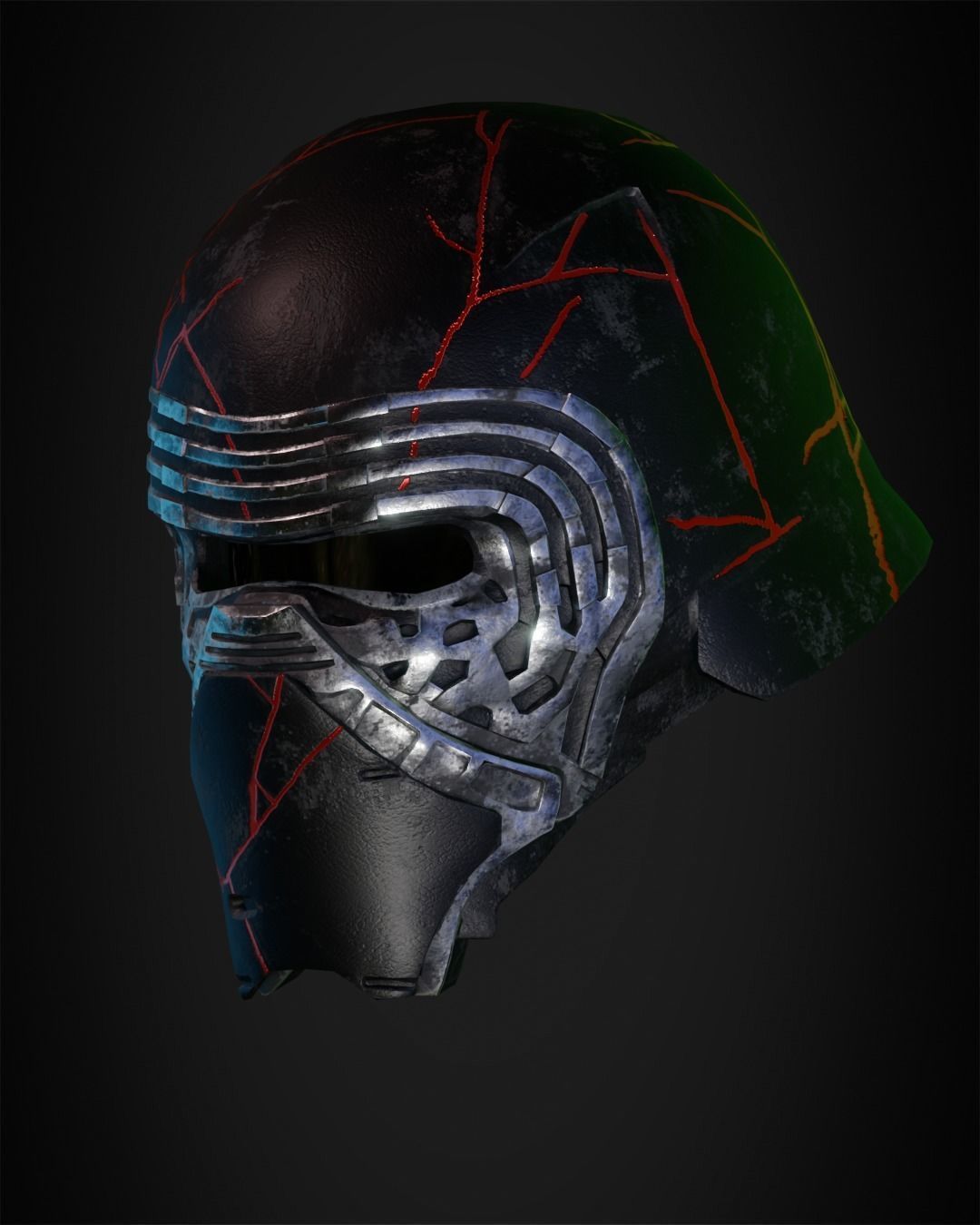 Star Wars Kylo Ren Helmet from for Cosplay 3D print model_9