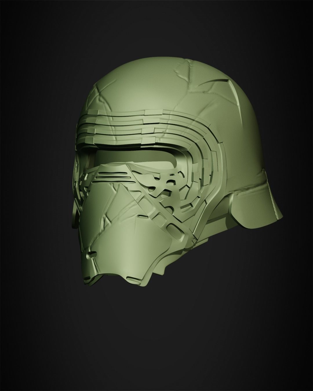 Star Wars Kylo Ren Helmet from for Cosplay 3D print model_15