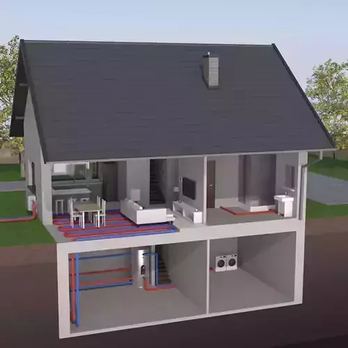 Heat Pump System 3D model