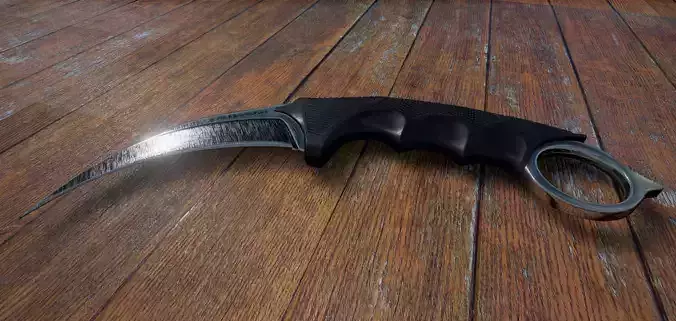 Karambit 3D model knife