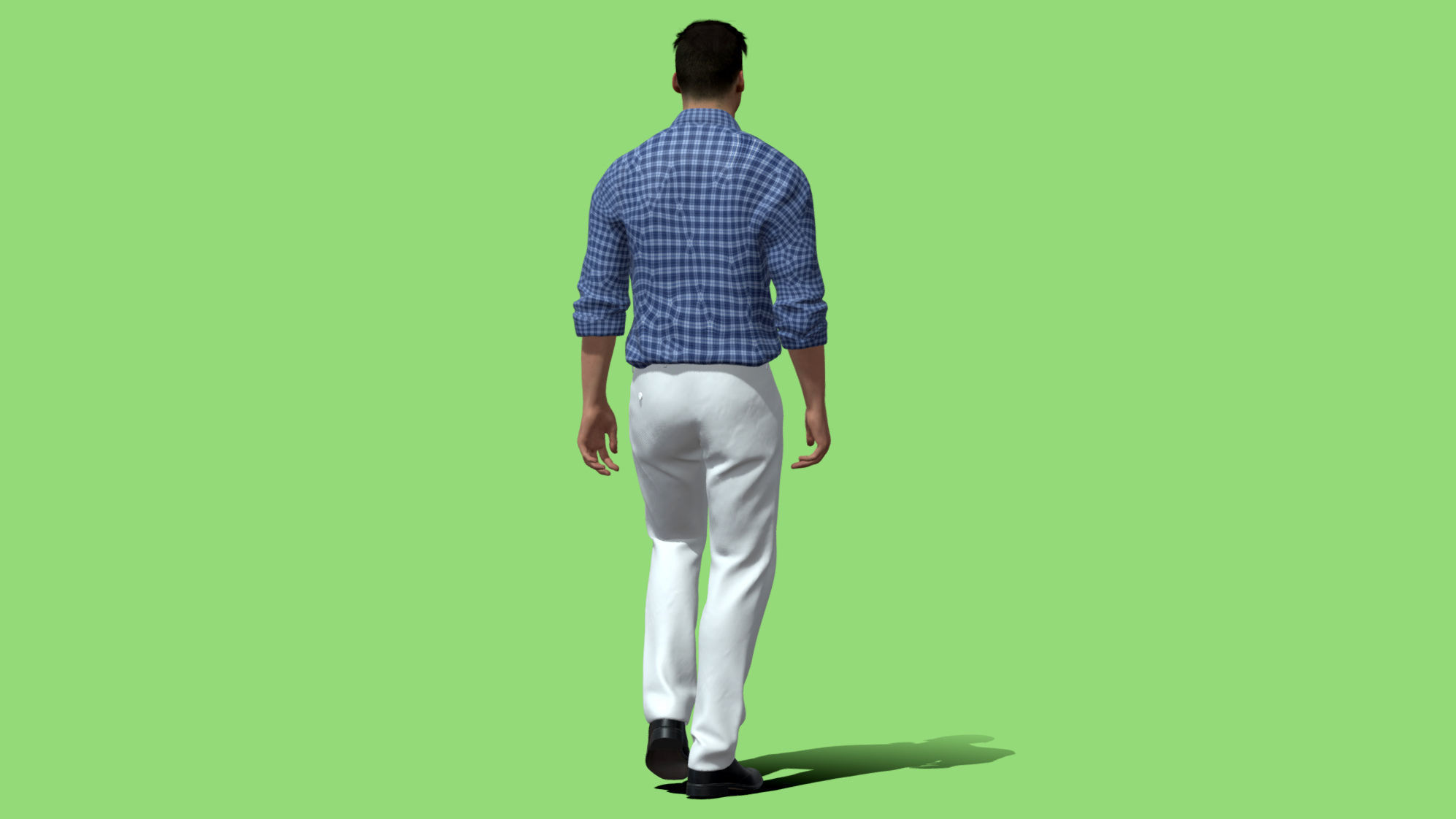 Rigged casual man walking 3D model_5