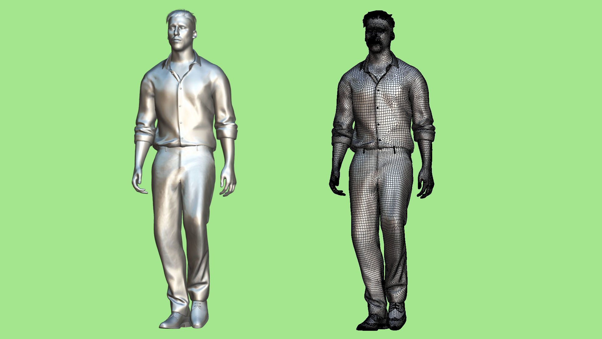 Rigged casual man walking 3D model_7
