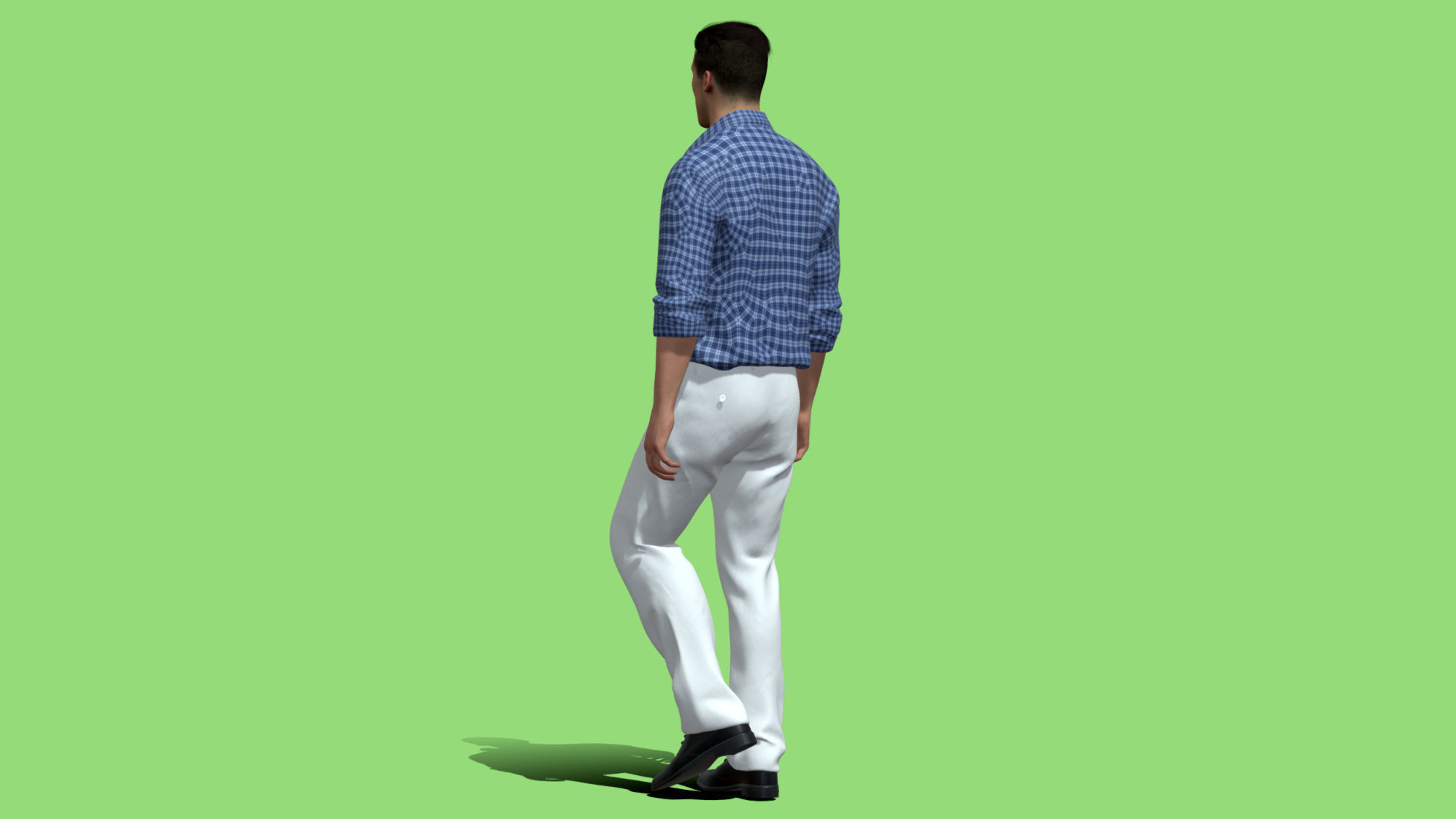 Rigged casual man walking 3D model_4