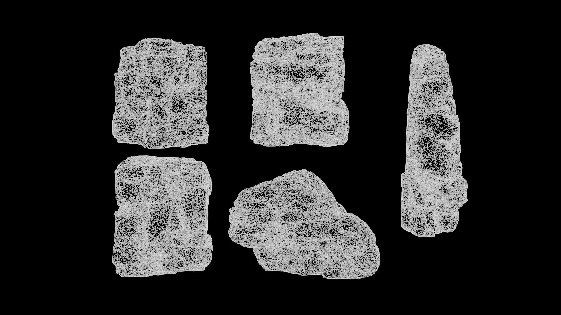 Desert Sandstone Cliffs and Rocks Modular UE Low-poly 3D model_18