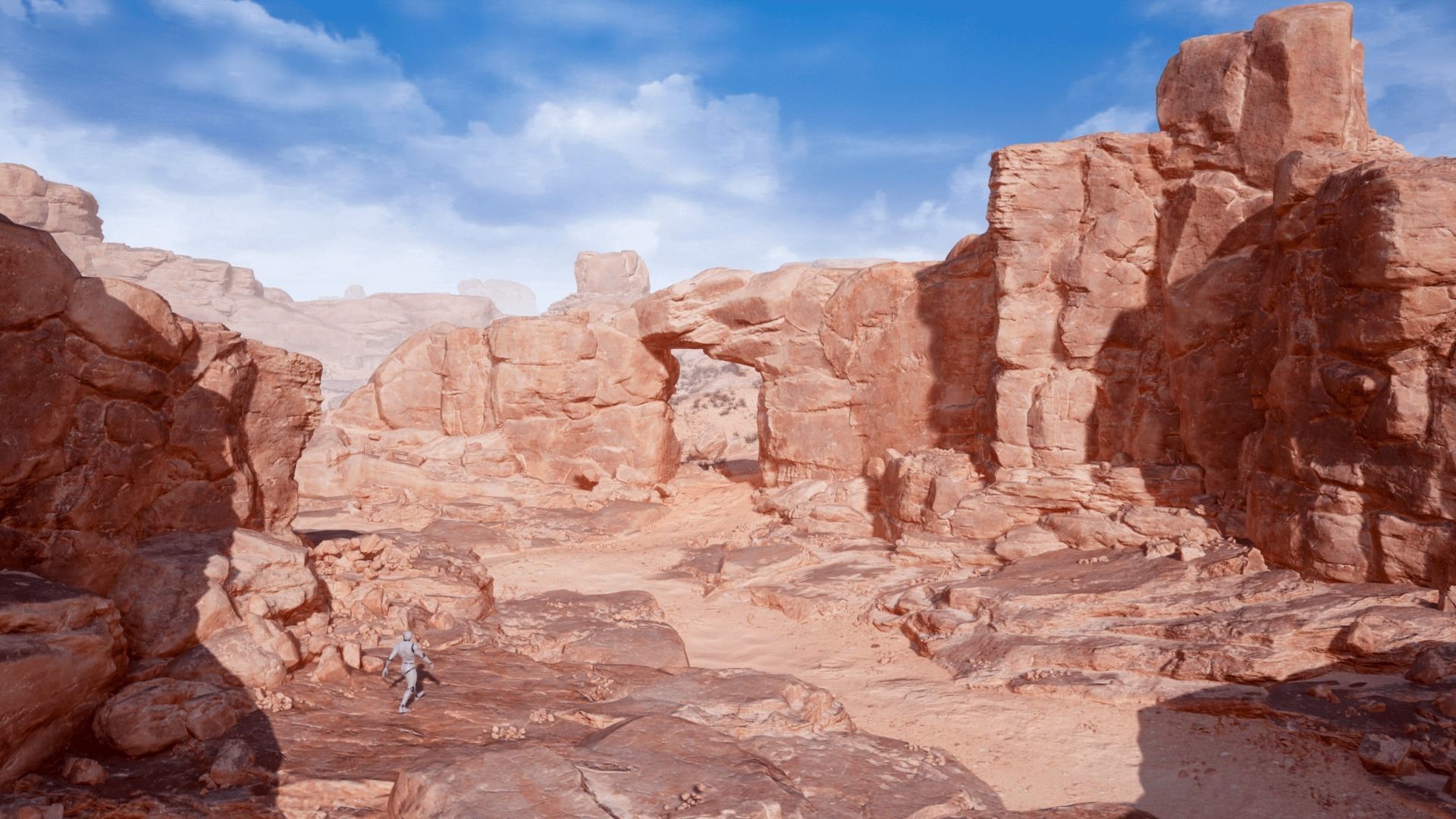 Desert Sandstone Cliffs and Rocks Modular UE Low-poly 3D model_5