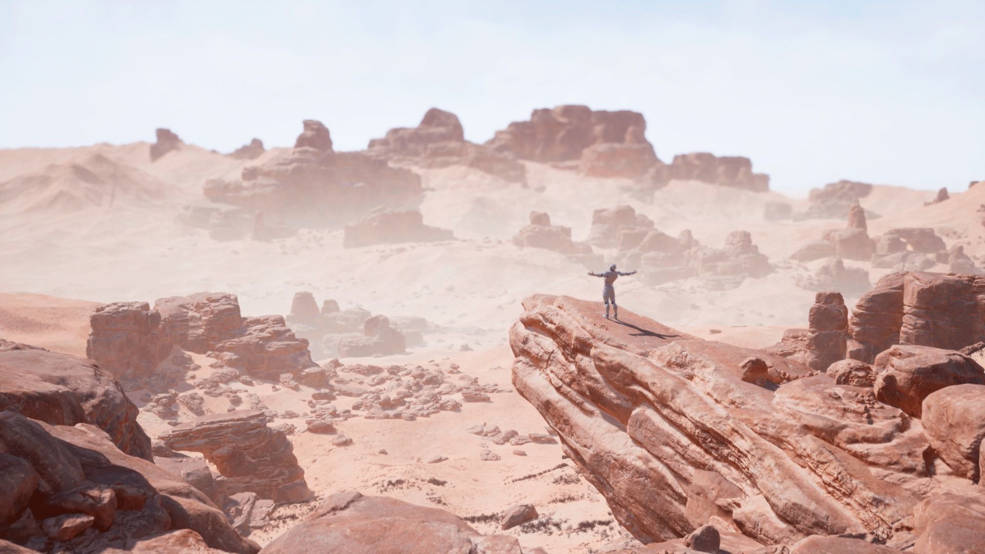 Desert Sandstone Cliffs and Rocks Modular UE Low-poly 3D model_7