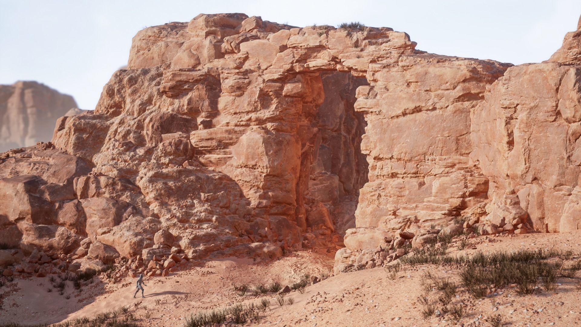 Desert Sandstone Cliffs and Rocks Modular UE Low-poly 3D model_16