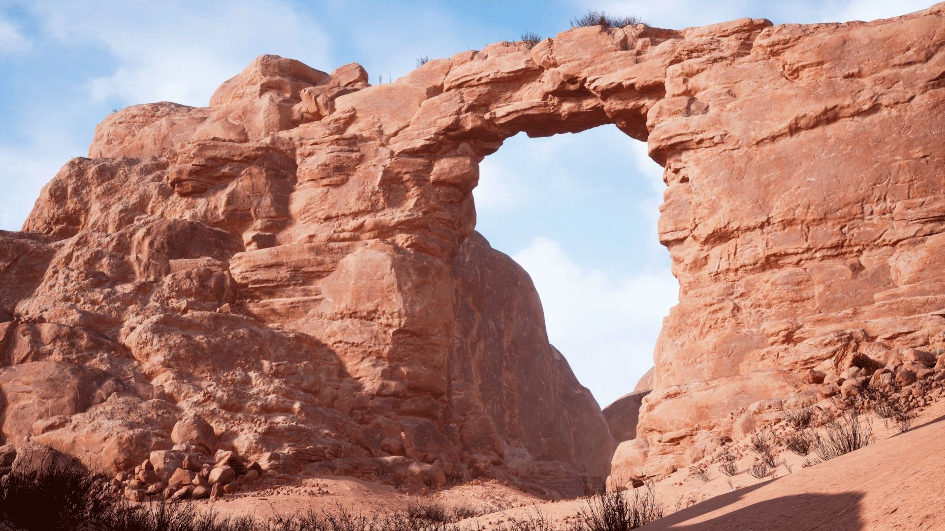 Desert Sandstone Cliffs and Rocks Modular UE Low-poly 3D model_4