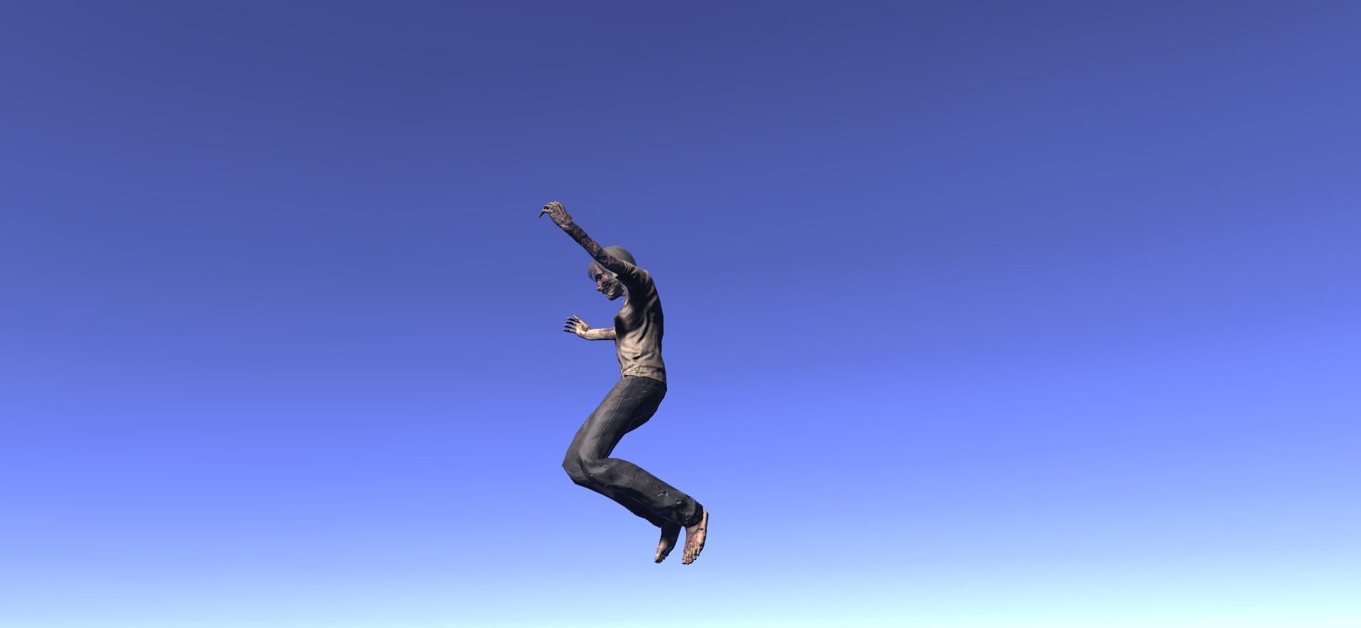 Zombie - animated rigged Zombie Female Low-poly 3D model_19