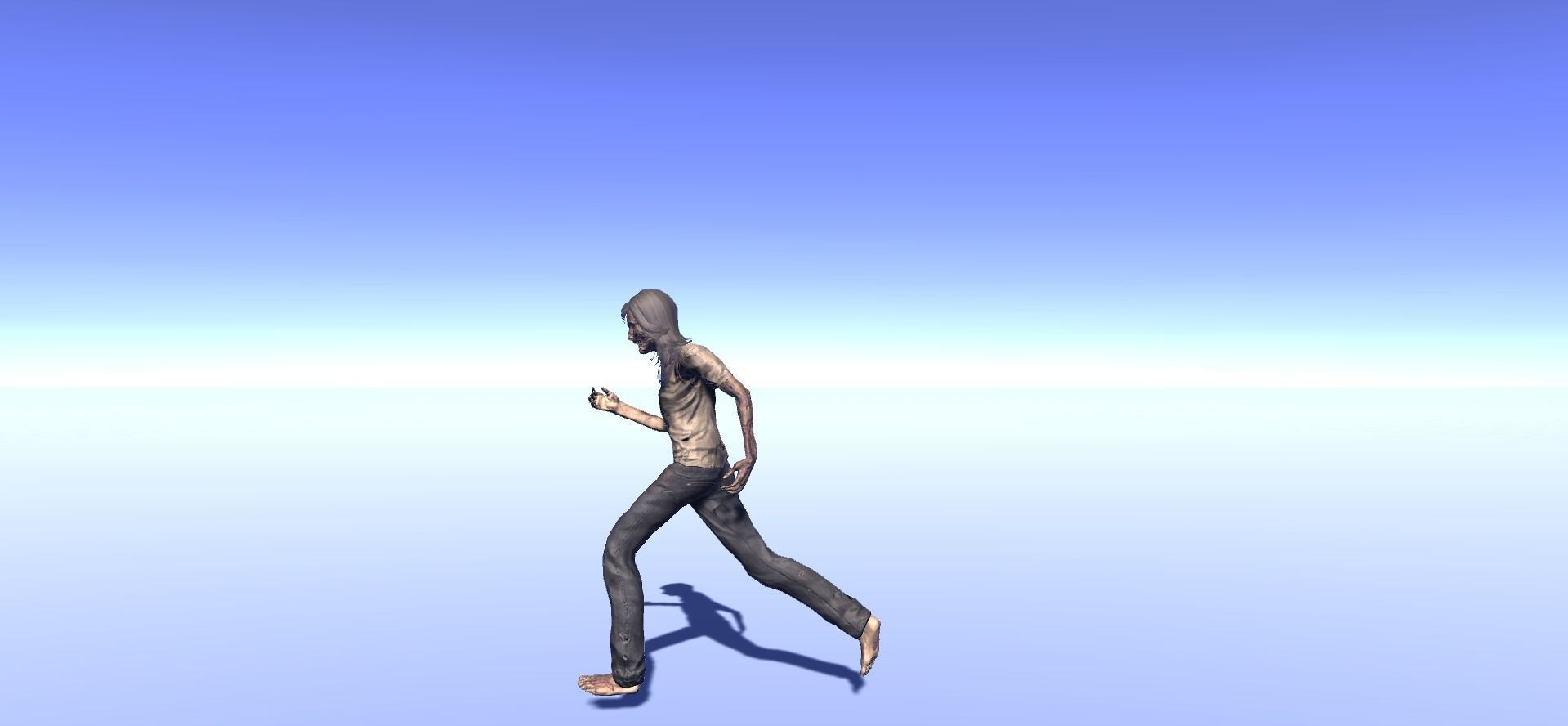 Zombie - animated rigged Zombie Female Low-poly 3D model_14