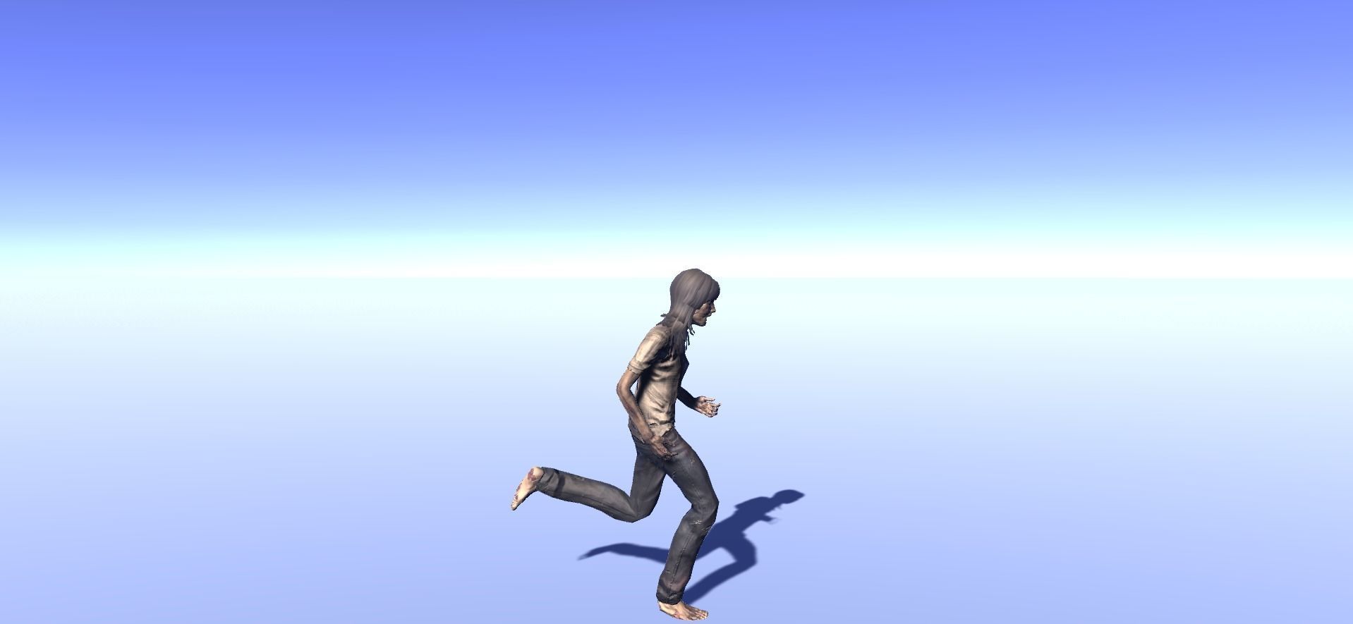 Zombie - animated rigged Zombie Female Low-poly 3D model_13