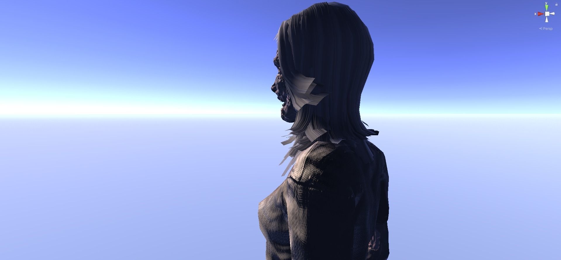 Zombie - animated rigged Zombie Female Low-poly 3D model_7