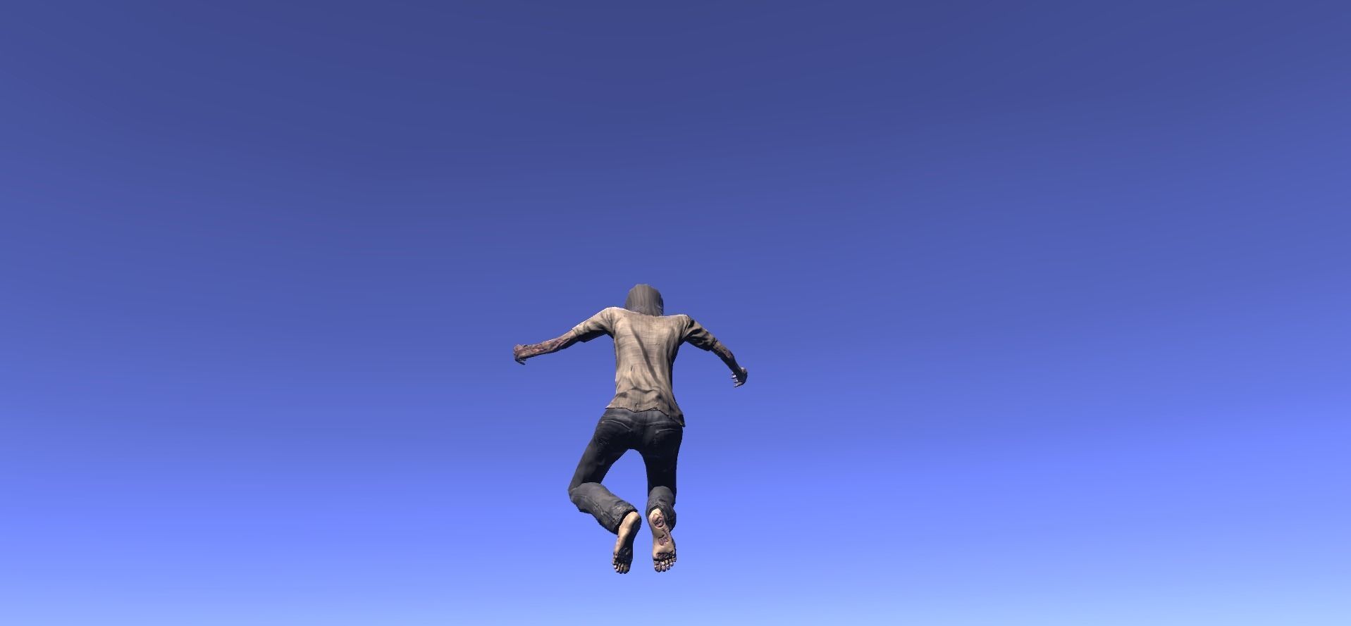 Zombie - animated rigged Zombie Female Low-poly 3D model_18