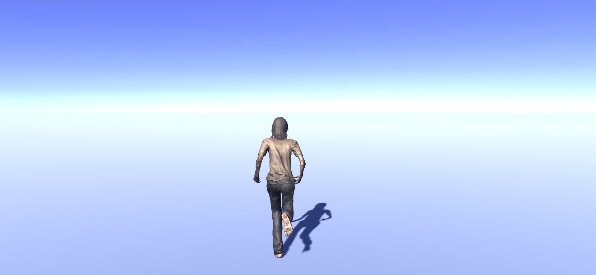 Zombie - animated rigged Zombie Female Low-poly 3D model_16