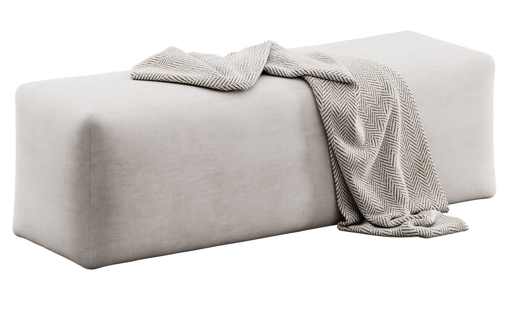 Rectangular bench 3D model_10