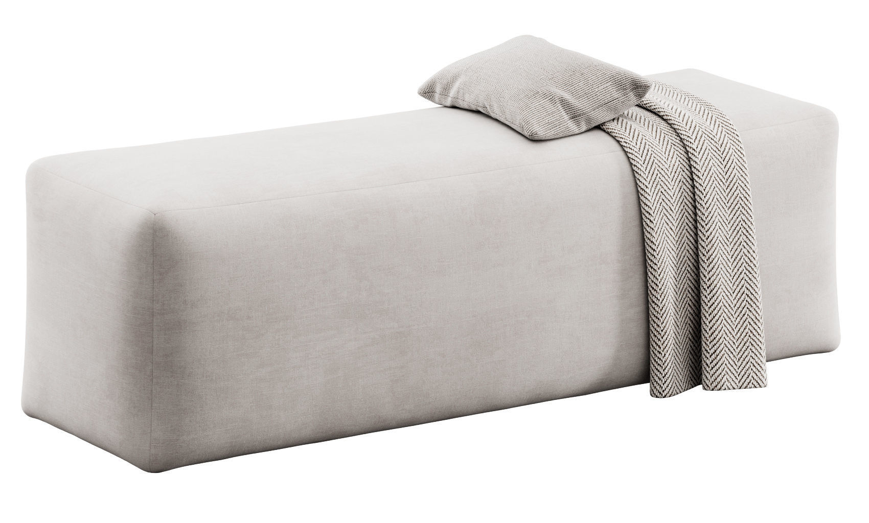 Rectangular bench 3D model_13