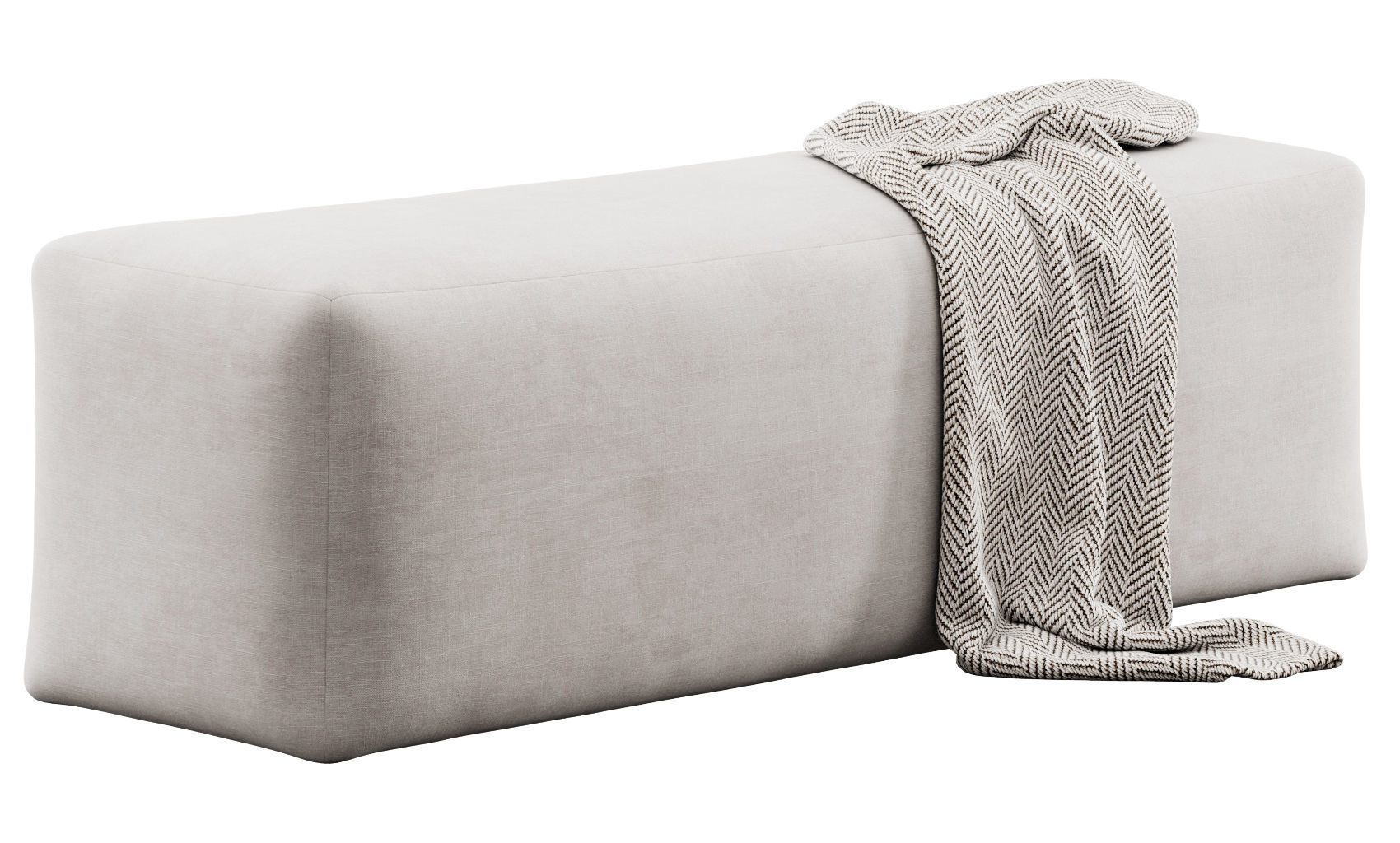 Rectangular bench 3D model_12