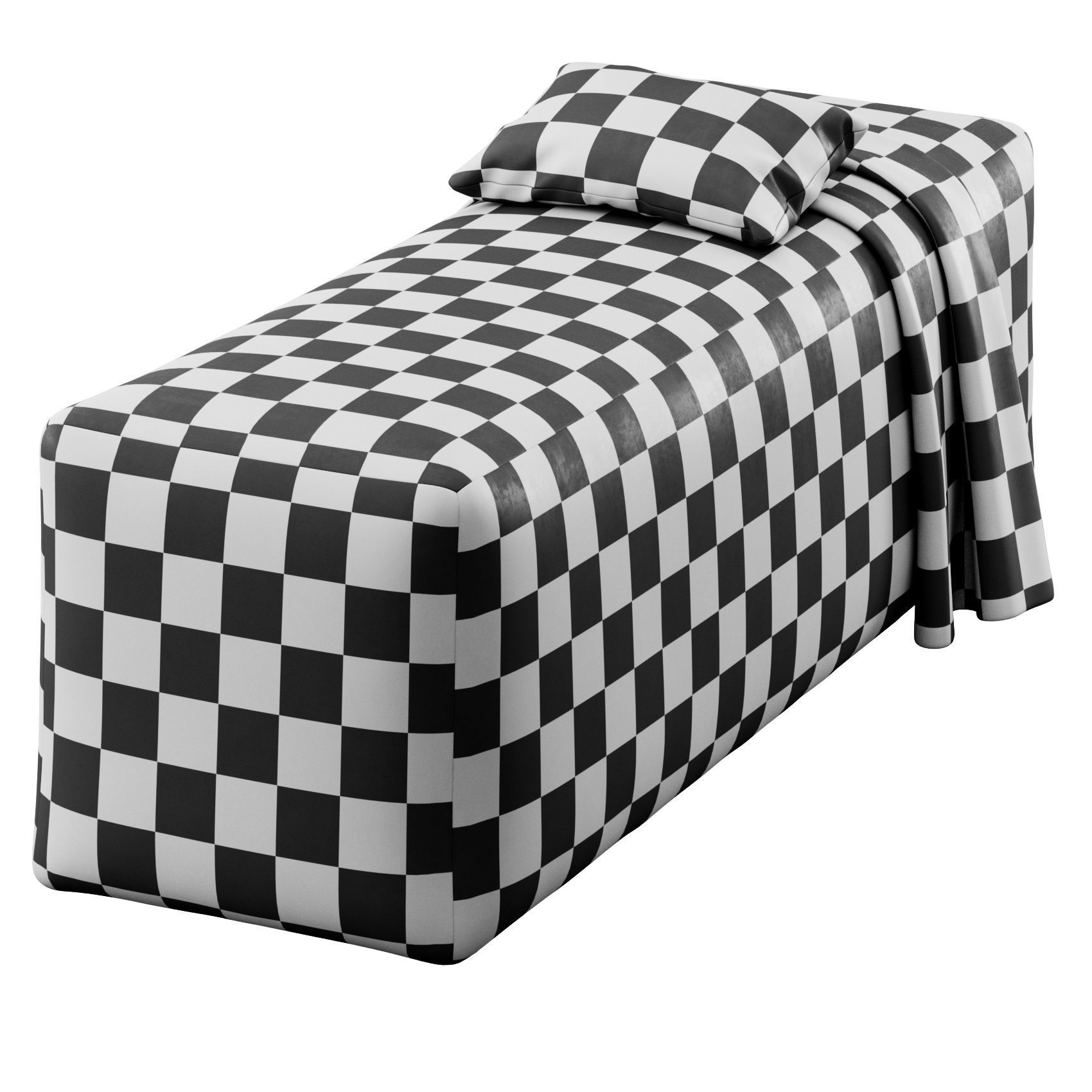 Rectangular bench 3D model_17