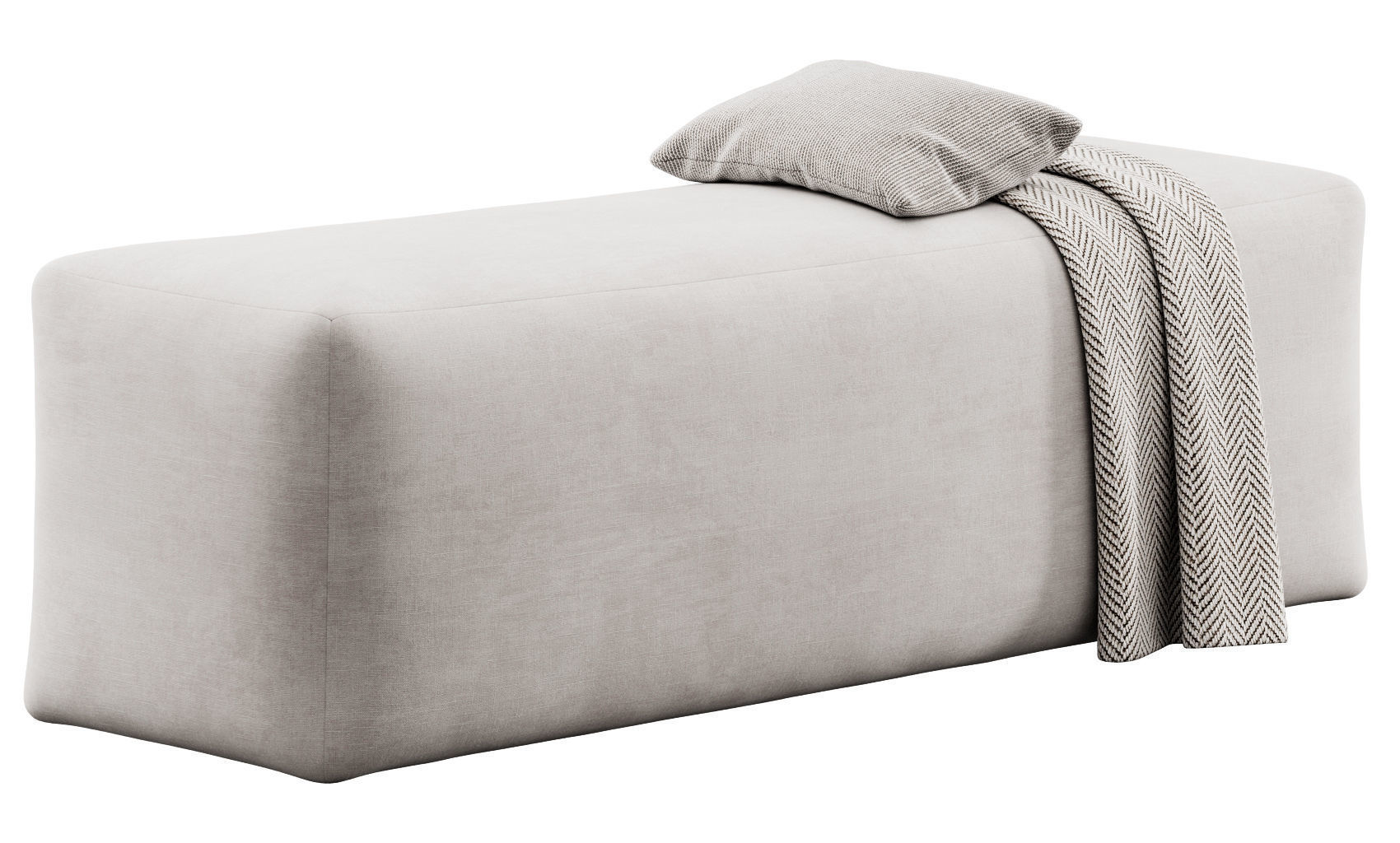 Rectangular bench 3D model_6