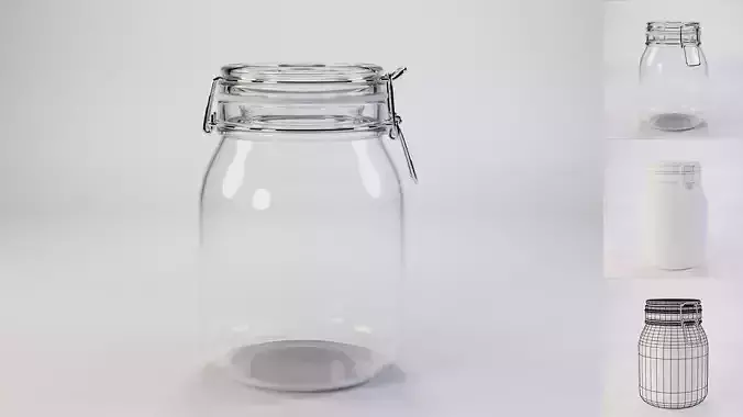 IKEA Korken Jar 34 oz Low-poly 3D model