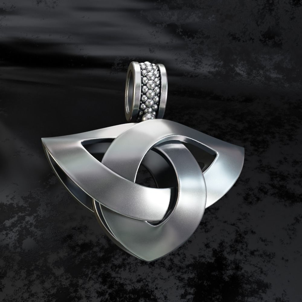 Pendants Jewelry Celtic knot Triquetra 2- 3D print model_16
