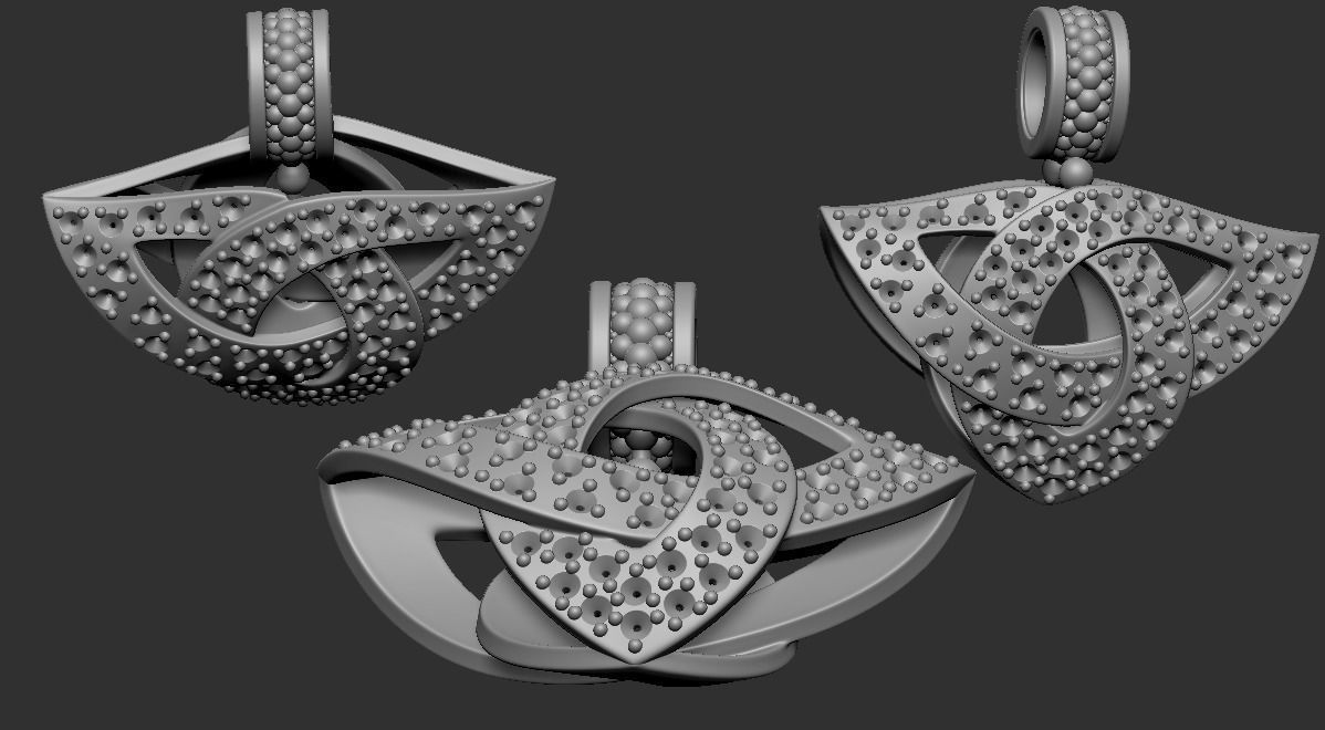 Pendants Jewelry Celtic knot Triquetra 2- 3D print model_3