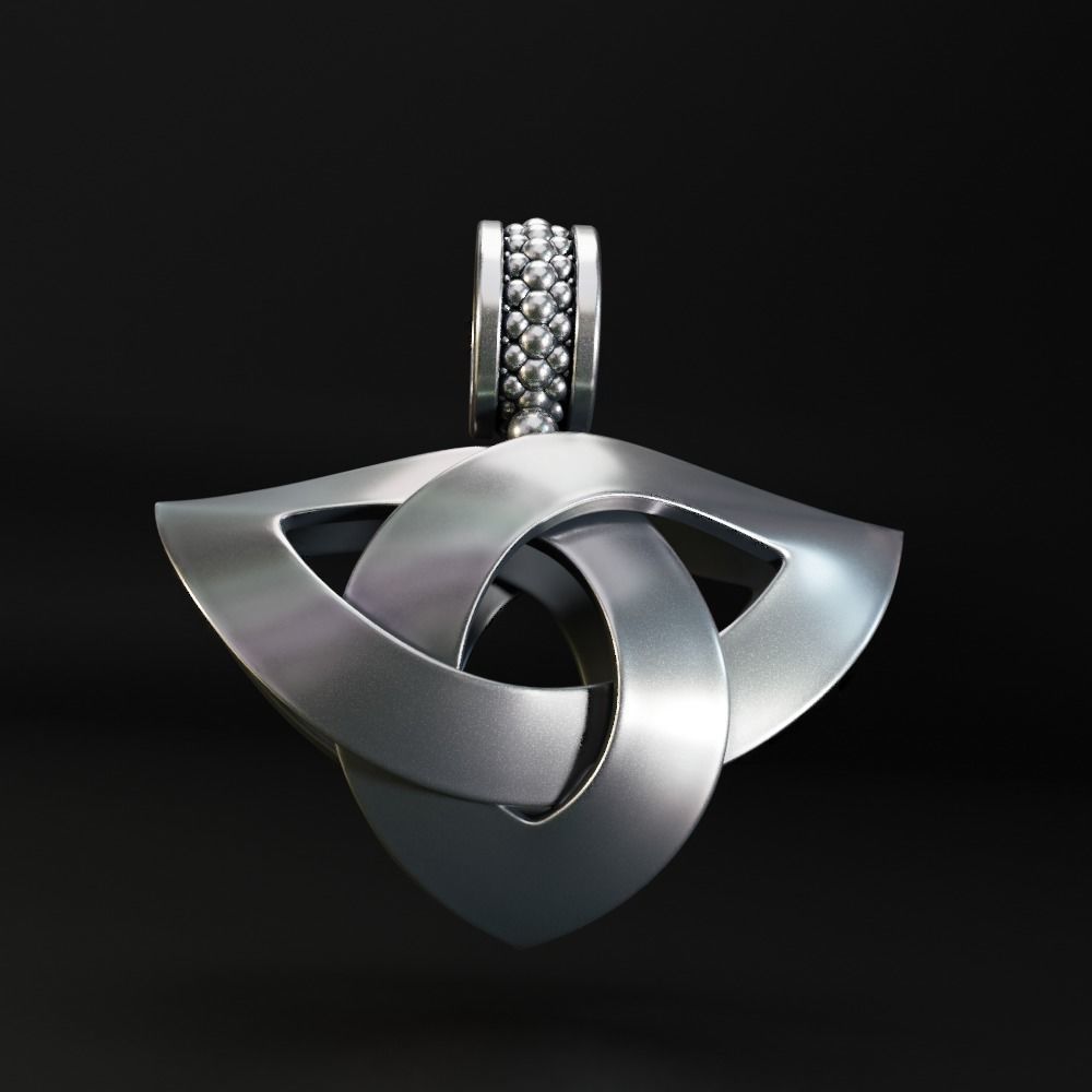 Pendants Jewelry Celtic knot Triquetra 2- 3D print model_15