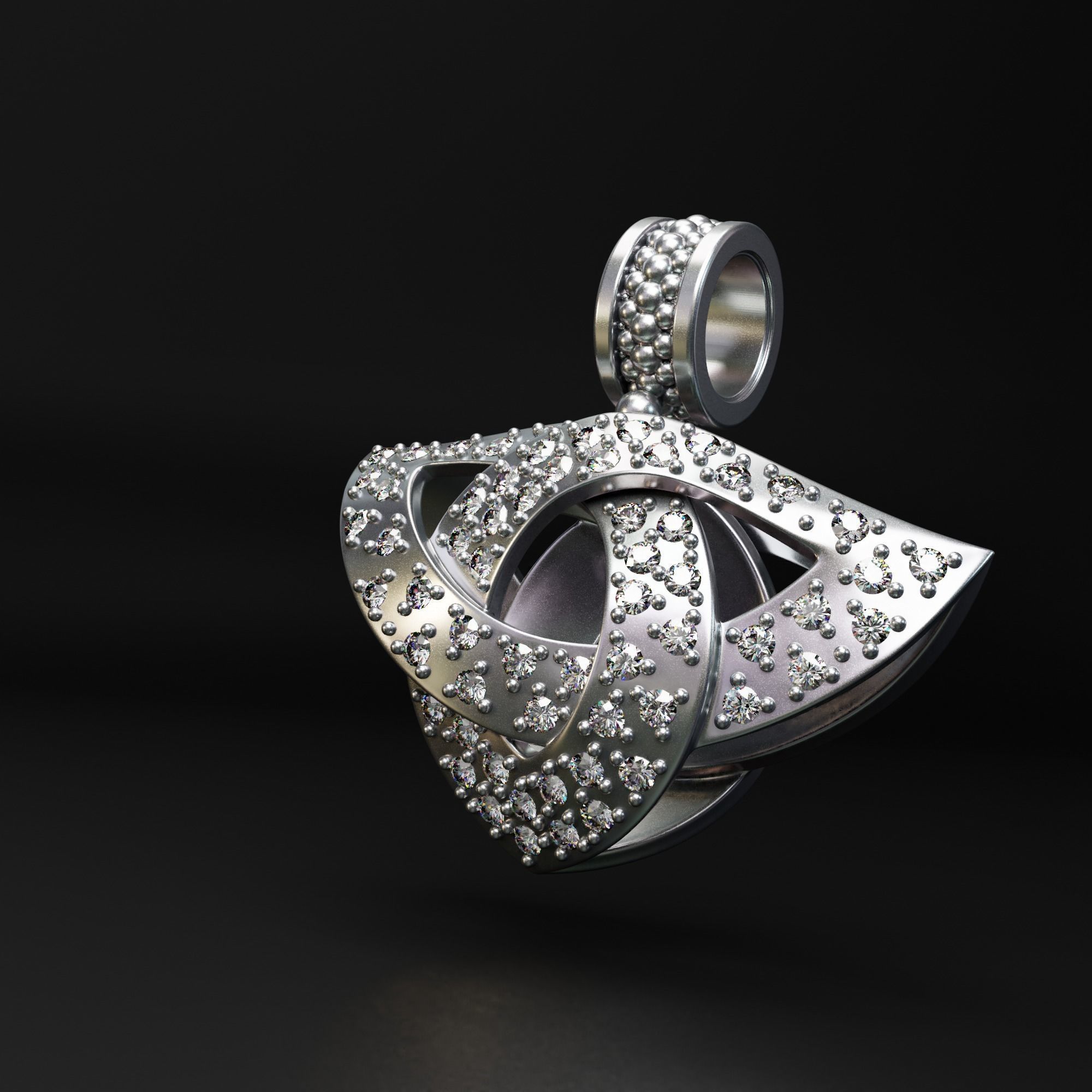 Pendants Jewelry Celtic knot Triquetra 2- 3D print model_1