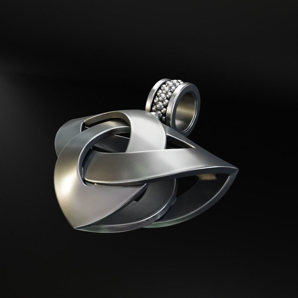 Pendants Jewelry Celtic knot Triquetra 2- 3D print model_10