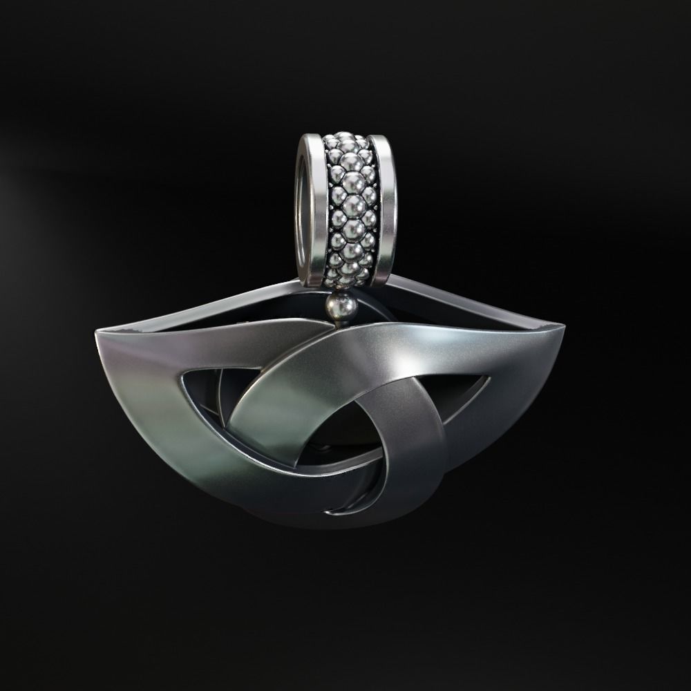 Pendants Jewelry Celtic knot Triquetra 2- 3D print model_11