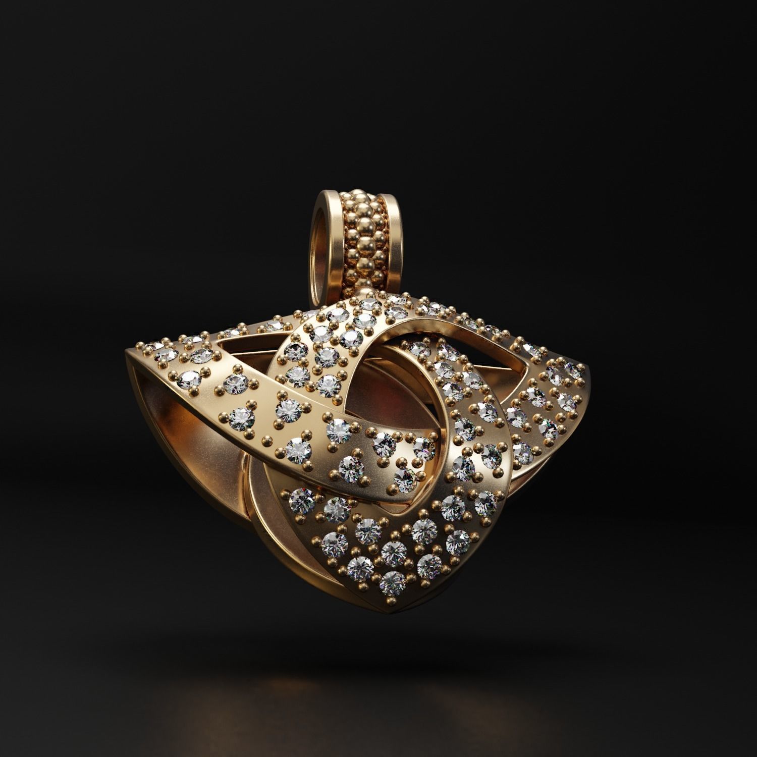 Pendants Jewelry Celtic knot Triquetra 2- 3D print model_2