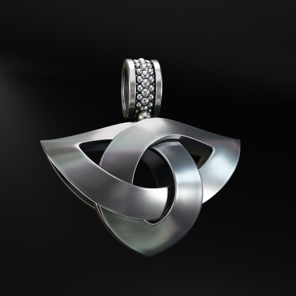 Pendants Jewelry Celtic knot Triquetra 2- 3D print model_17