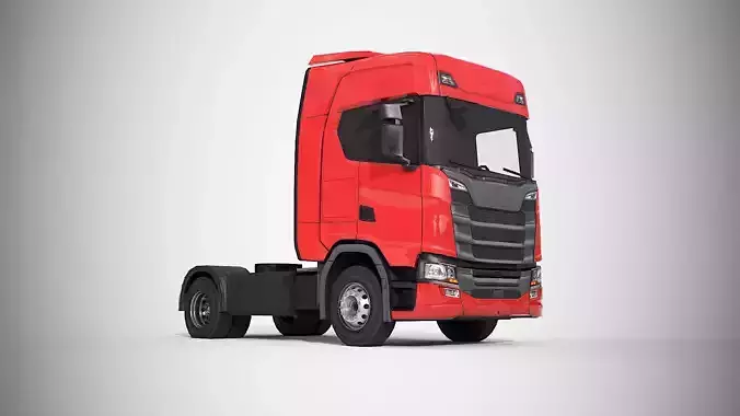 Truck semi Low-poly 3D model