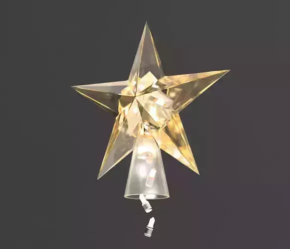 LIT UP EASY STAR ORNAMENT FOR YOUR PINE TREE 3D print model