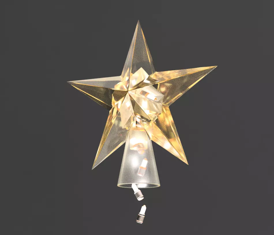 LIT UP EASY STAR ORNAMENT FOR YOUR PINE TREE 3D print model_0