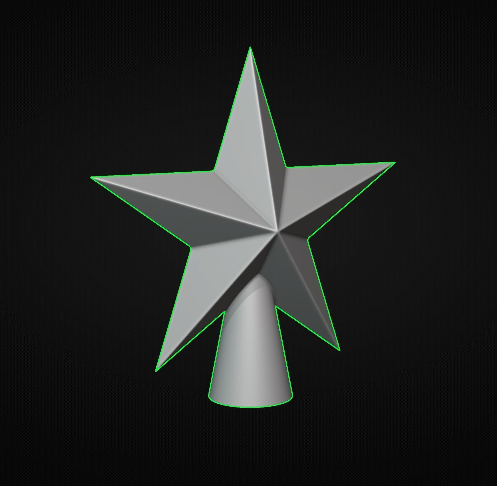 LIT UP EASY STAR ORNAMENT FOR YOUR PINE TREE 3D print model_4