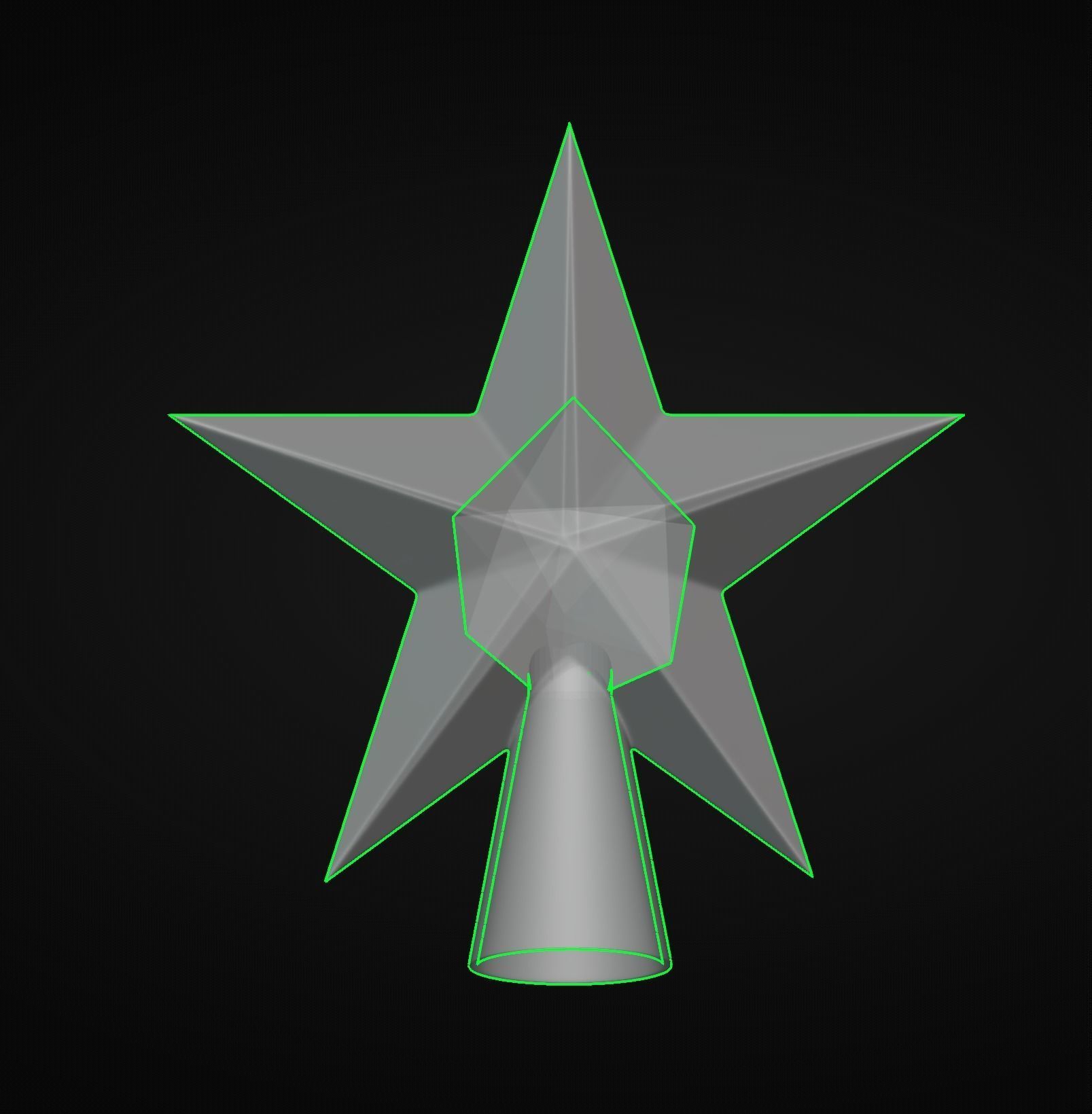 LIT UP EASY STAR ORNAMENT FOR YOUR PINE TREE 3D print model_5