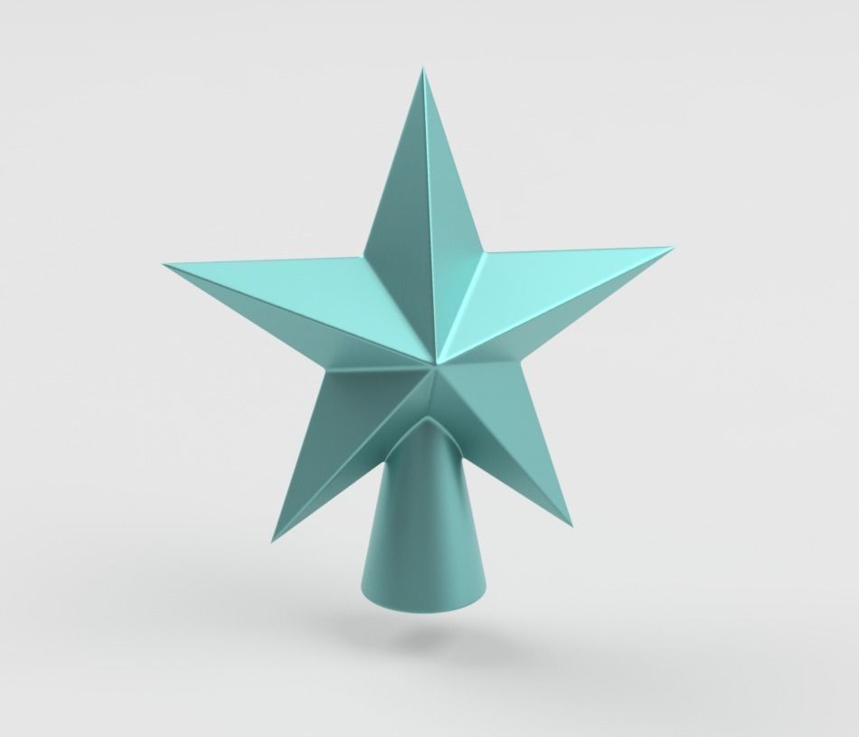 LIT UP EASY STAR ORNAMENT FOR YOUR PINE TREE 3D print model_1