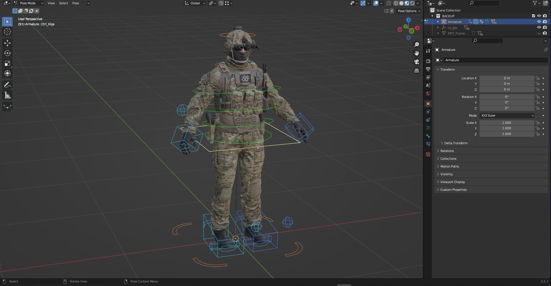 GAME READY RIGGED WESTERN SPECIAL OPERATIONS CHARACTER V1 Low-poly 3D model_26