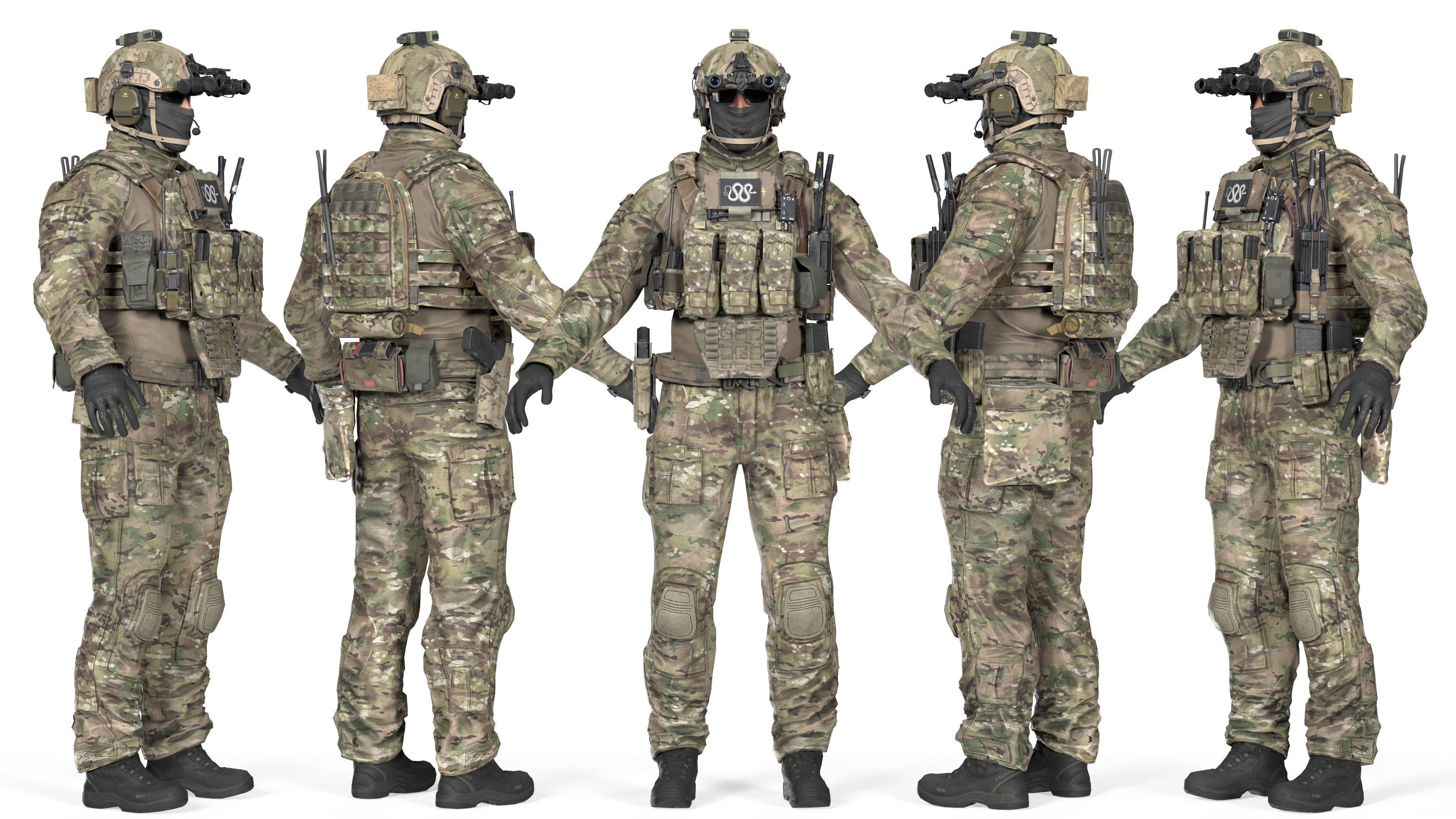 GAME READY RIGGED WESTERN SPECIAL OPERATIONS CHARACTER V1 Low-poly 3D model_7