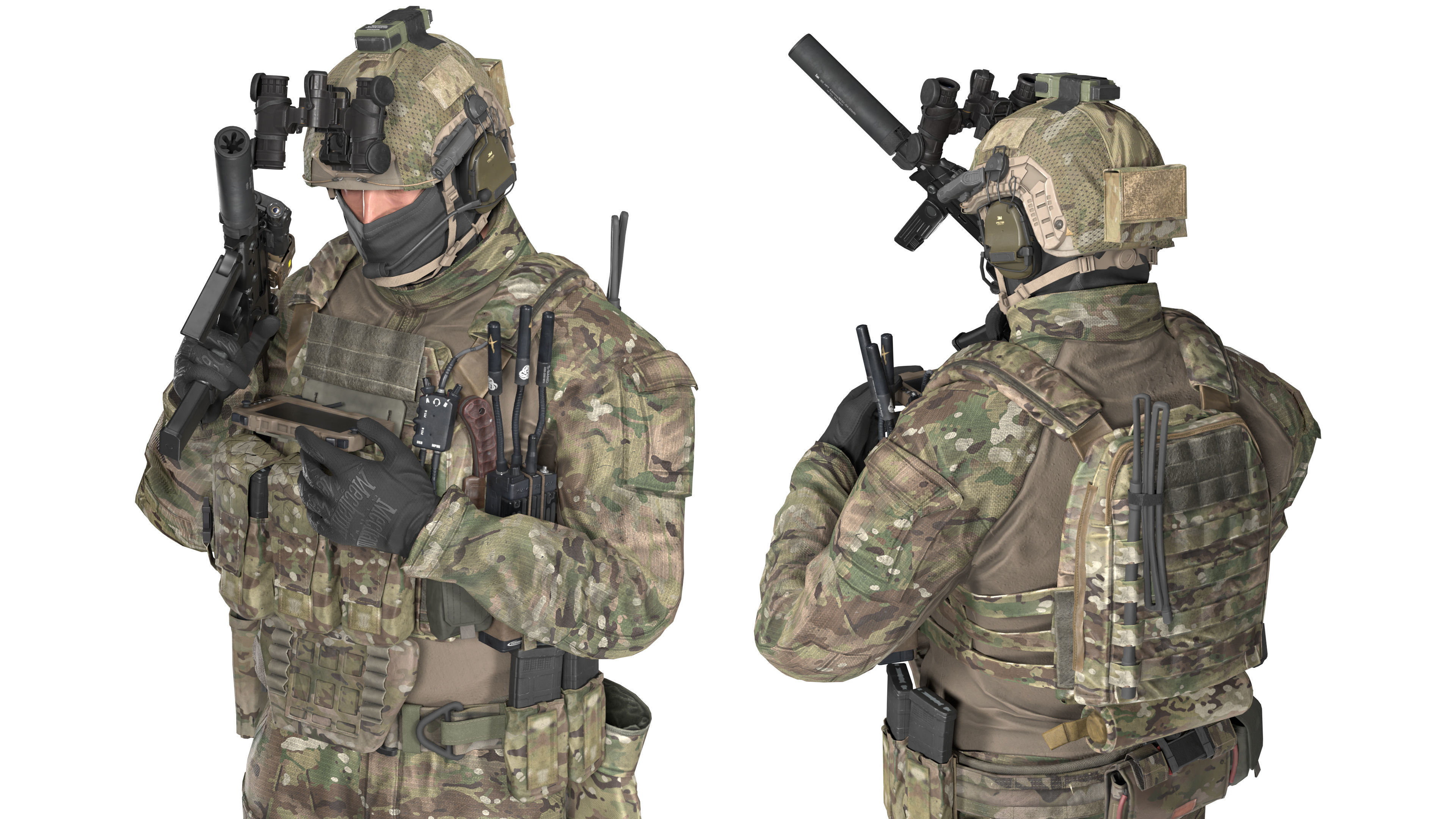 GAME READY RIGGED WESTERN SPECIAL OPERATIONS CHARACTER V1 Low-poly 3D model_10