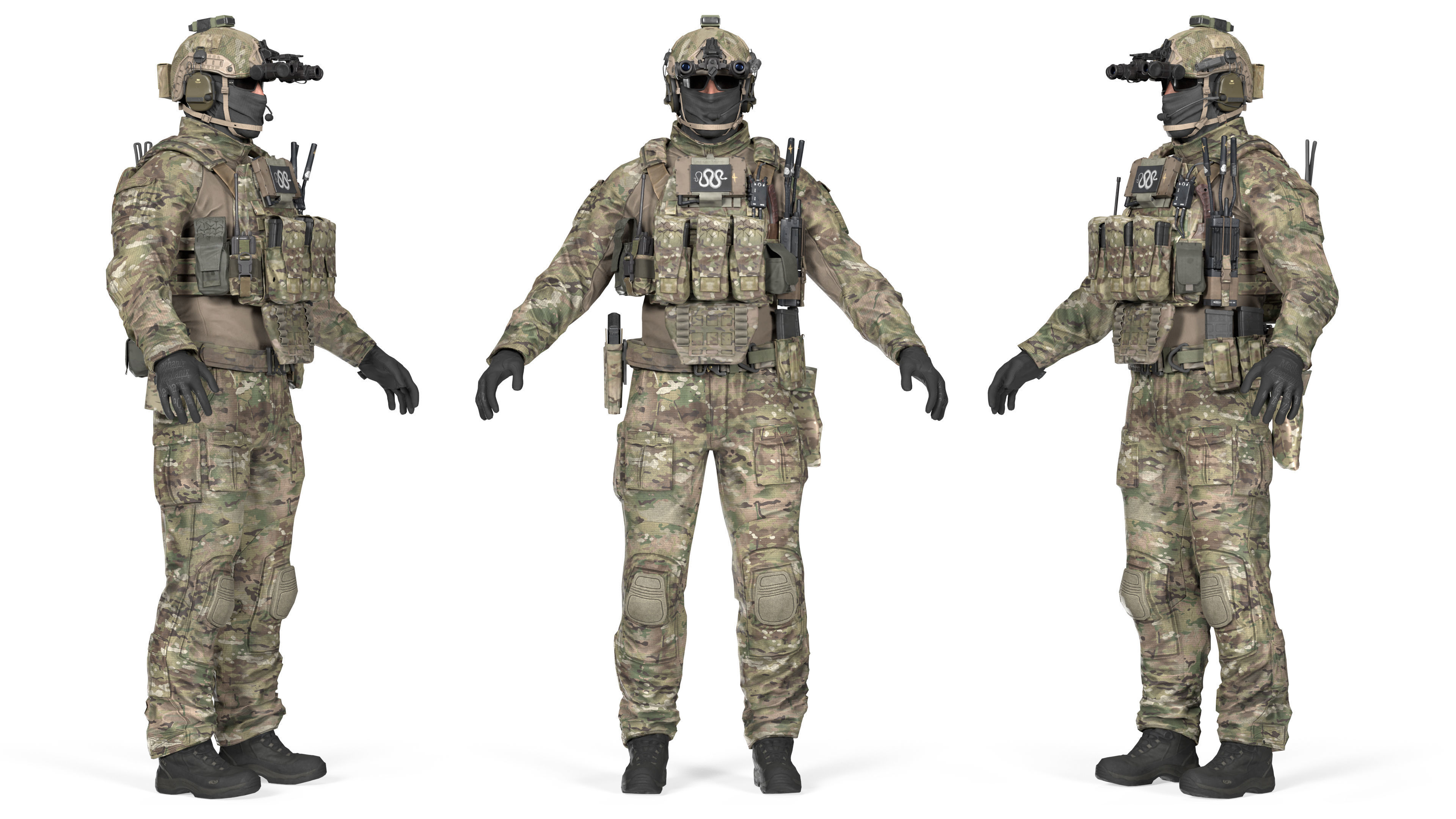 GAME READY RIGGED WESTERN SPECIAL OPERATIONS CHARACTER V1 Low-poly 3D model_12