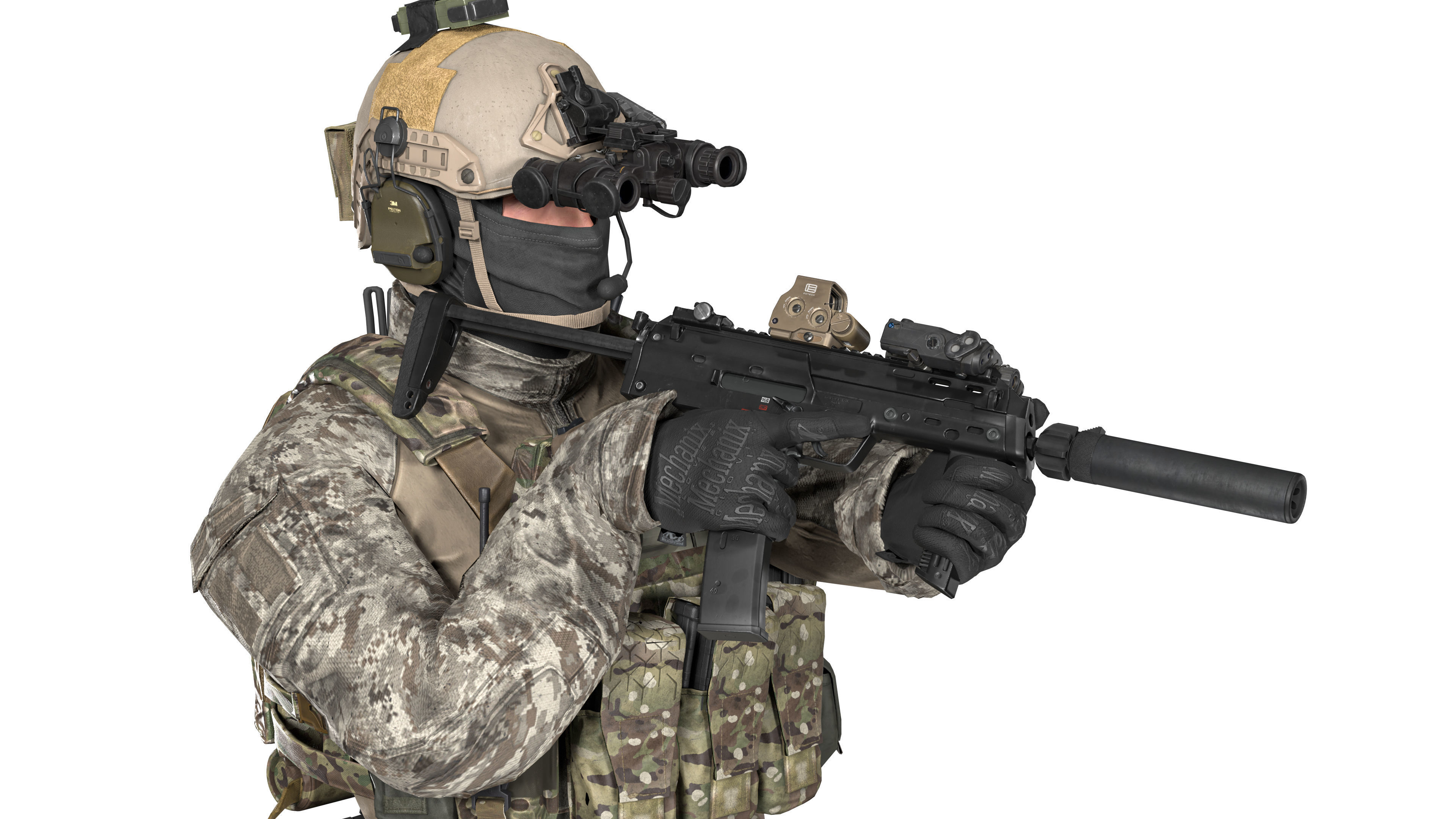 GAME READY RIGGED WESTERN SPECIAL OPERATIONS CHARACTER V1 Low-poly 3D model_6