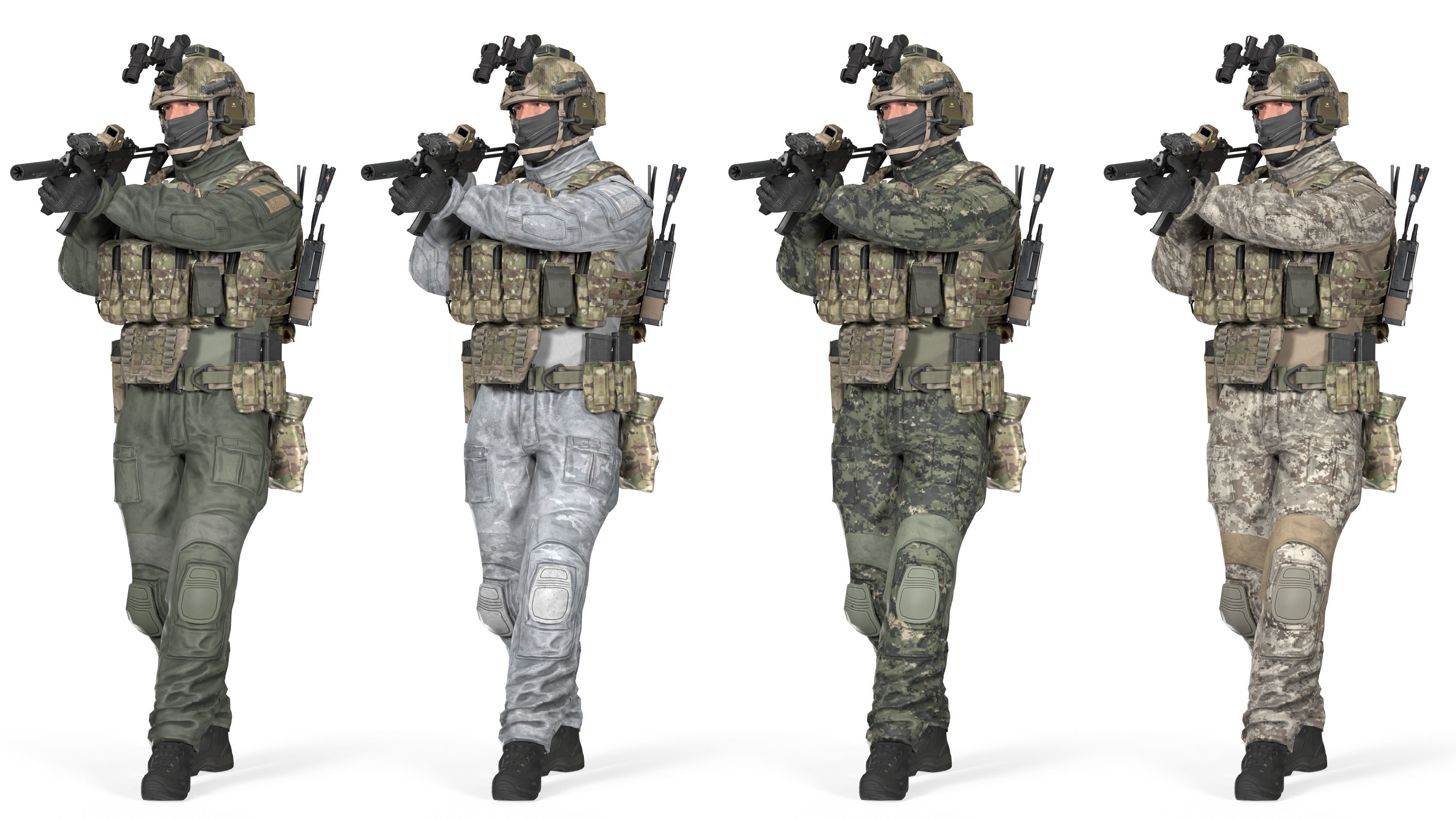GAME READY RIGGED WESTERN SPECIAL OPERATIONS CHARACTER V1 Low-poly 3D model_3