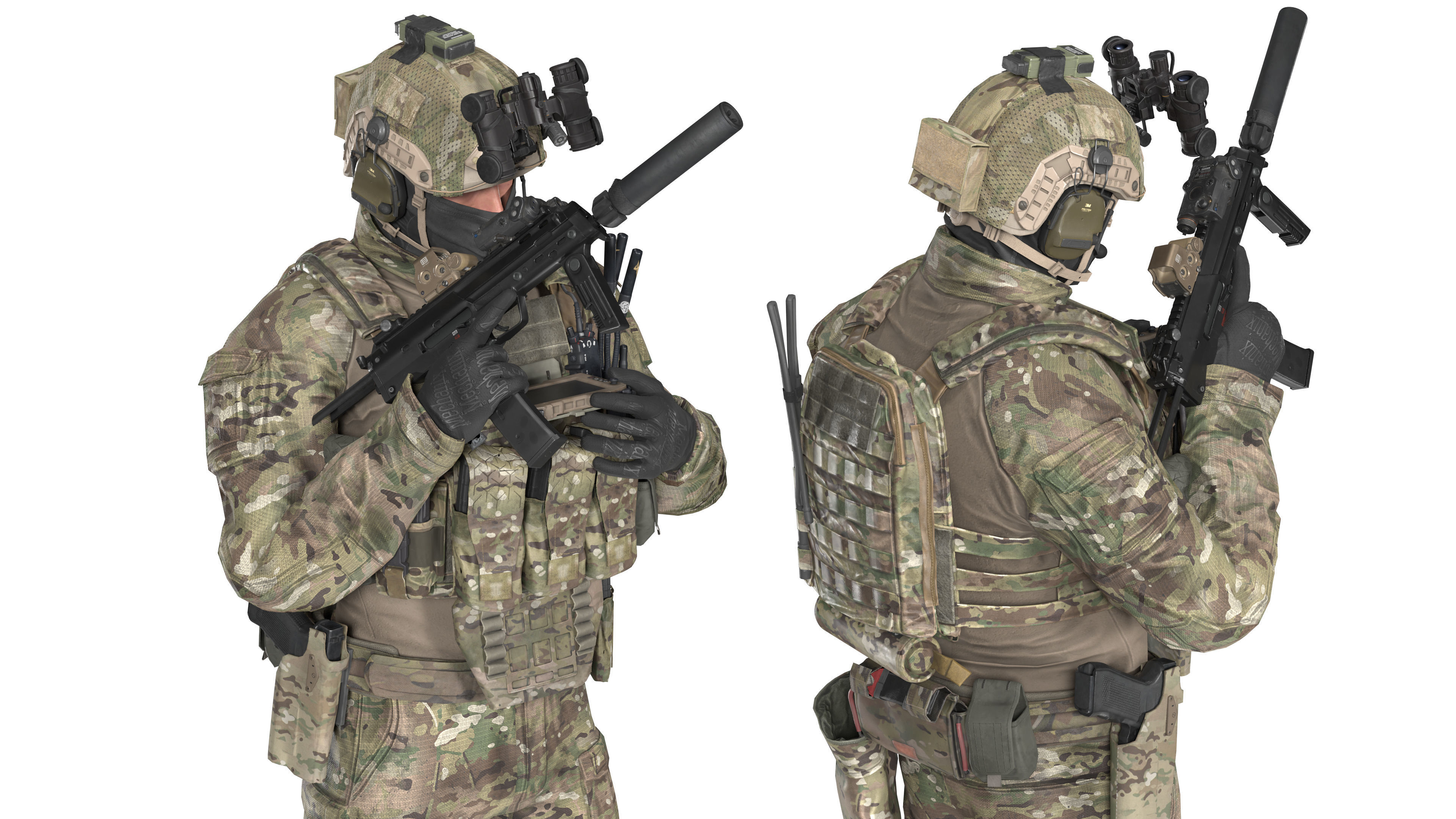 GAME READY RIGGED WESTERN SPECIAL OPERATIONS CHARACTER V1 Low-poly 3D model_4