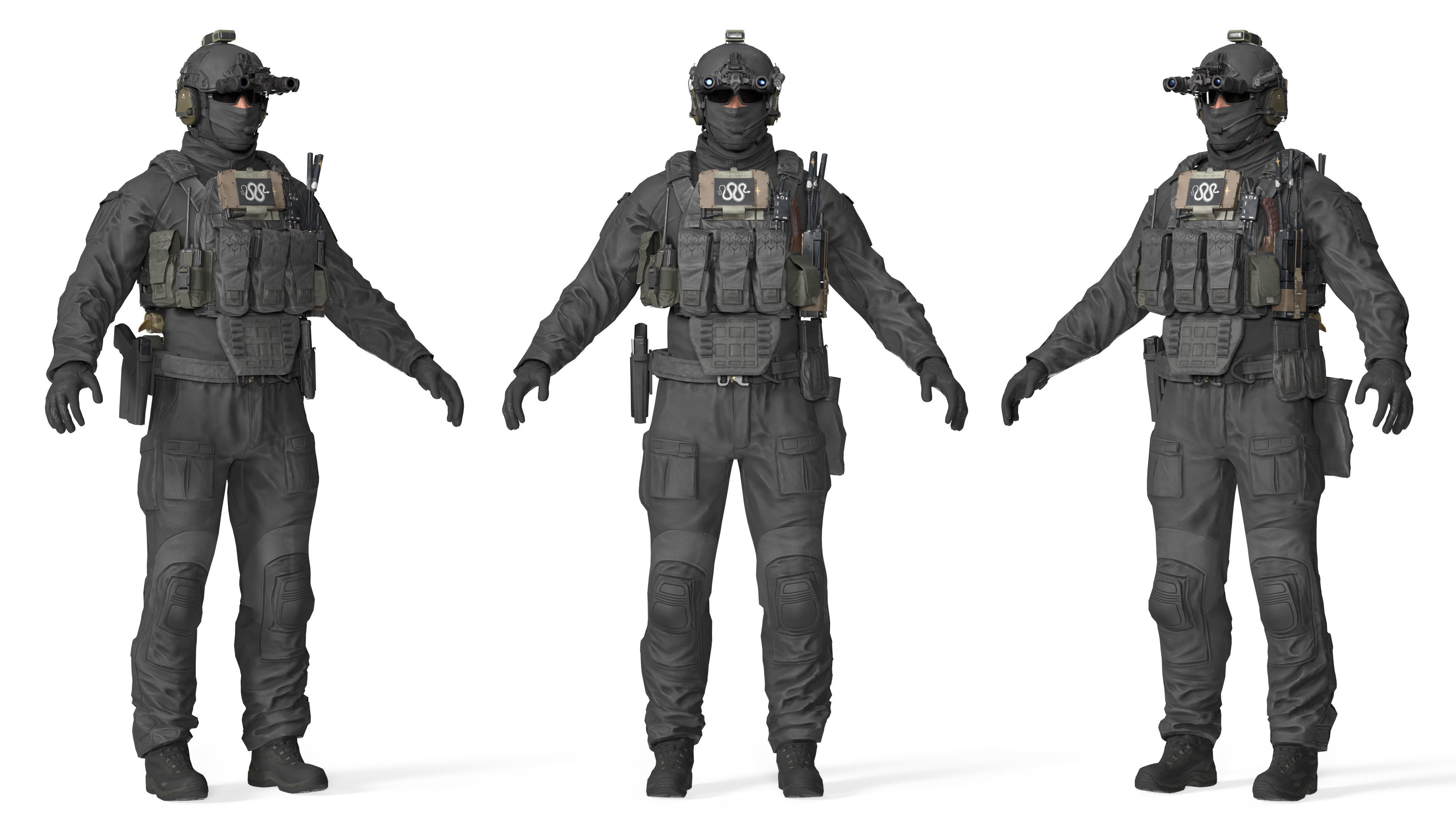 GAME READY RIGGED WESTERN SPECIAL OPERATIONS CHARACTER V1 Low-poly 3D model_5